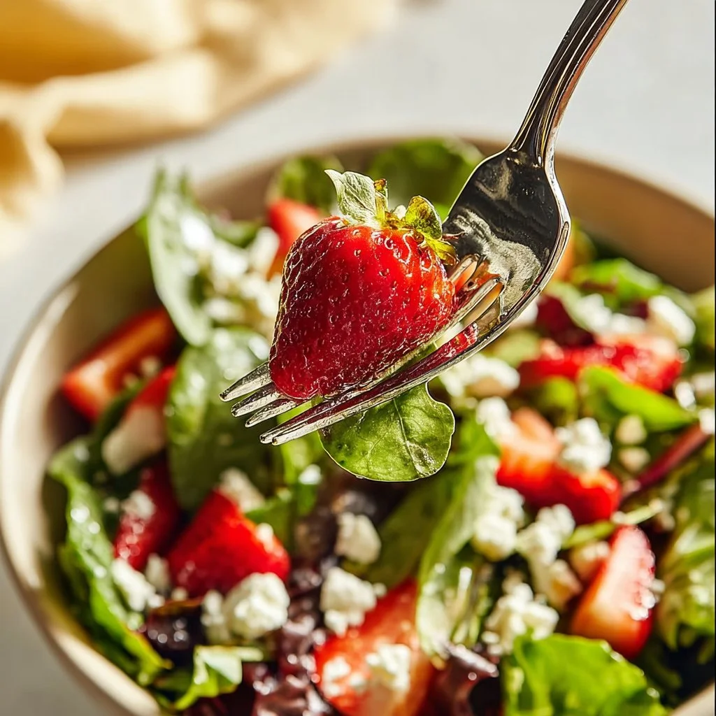 A colorful Easter Salad with strawberries and greens, perfect for spring celebrations.