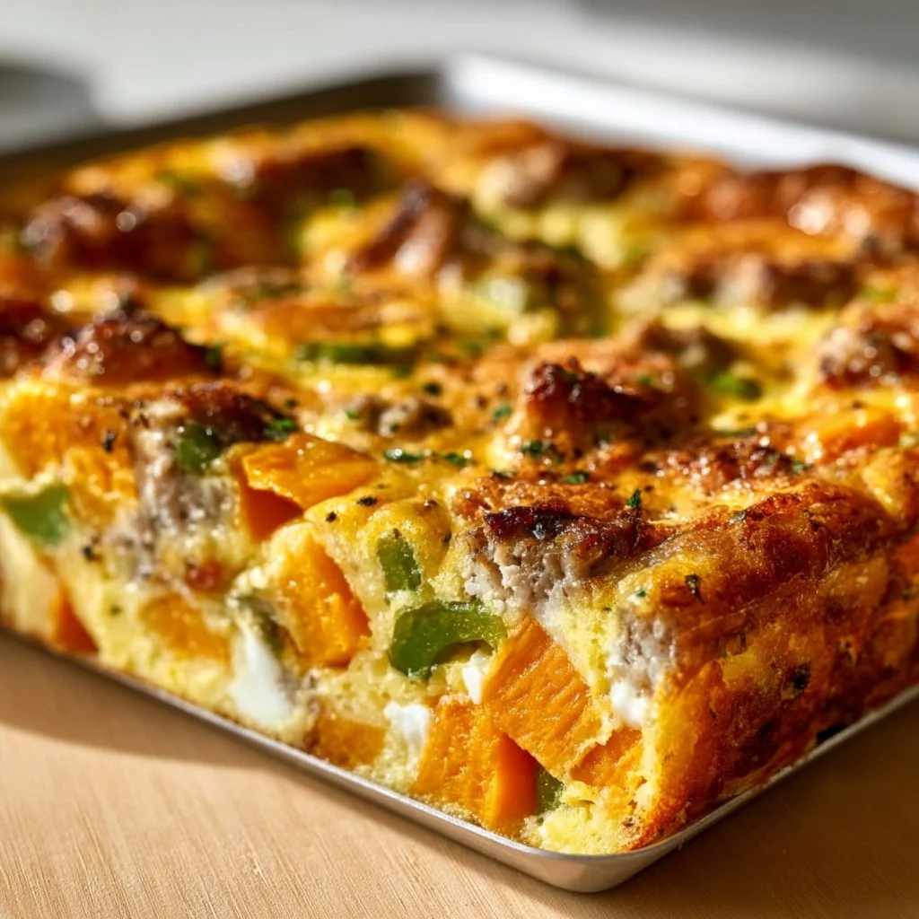 Easy sweet potato egg casserole for a nutritious make-ahead breakfast