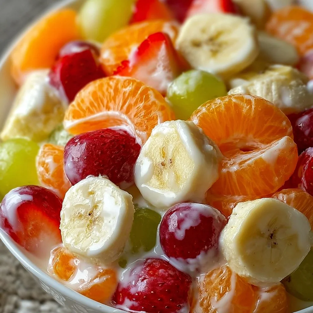Colorful fruit salad bowl perfect for parties