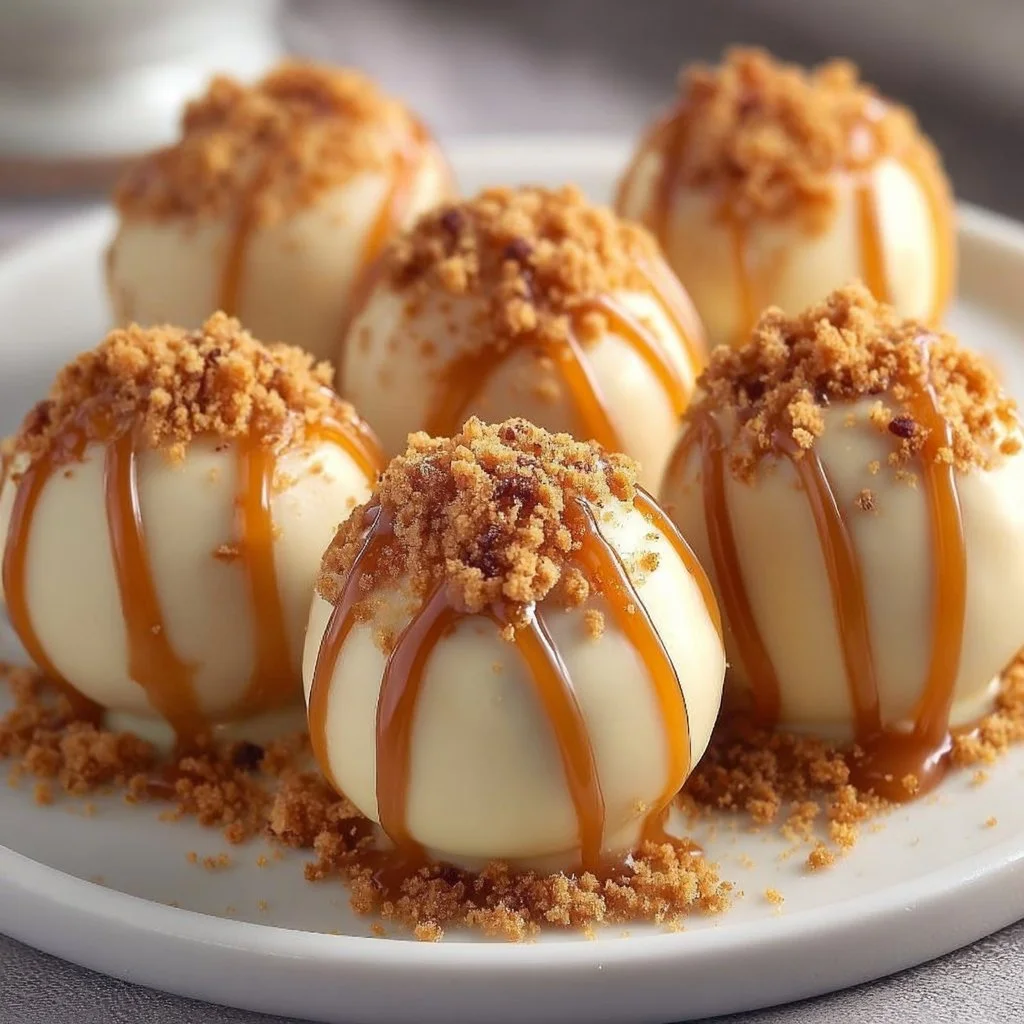 Pumpkin cream cheese balls decorated with fall-themed sprinkles