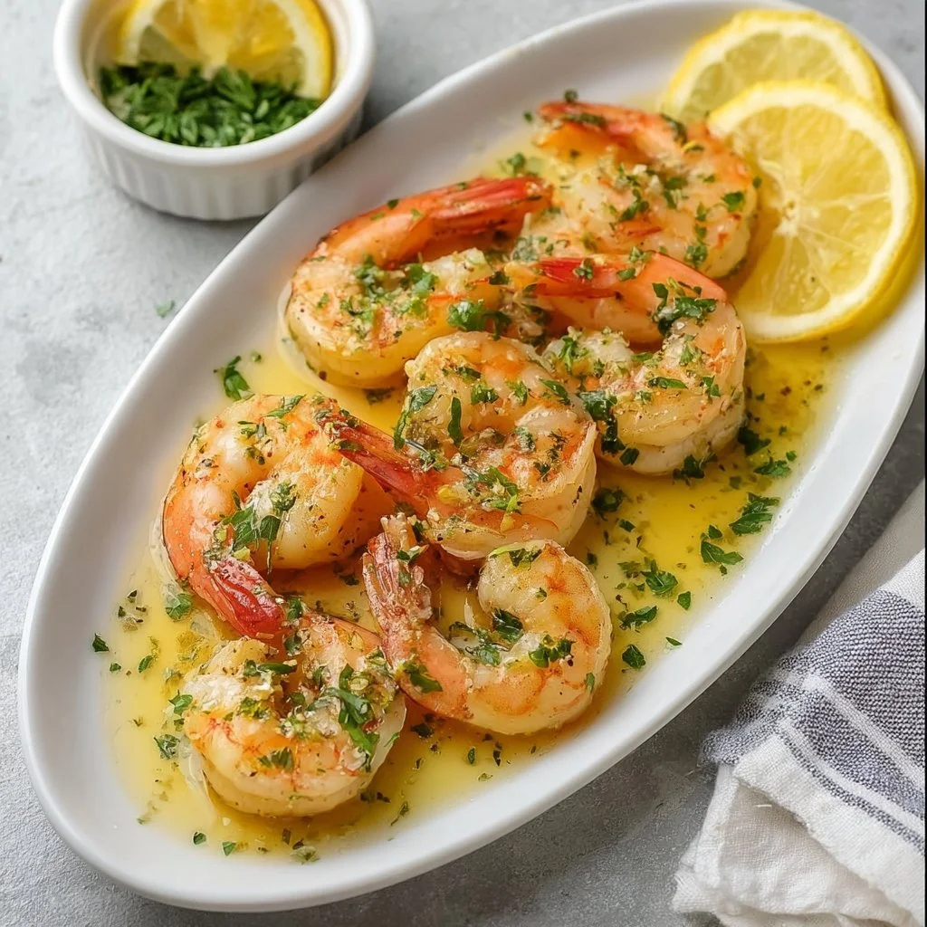A plate of healthy shrimp dishes featuring easy shrimp recipes.
