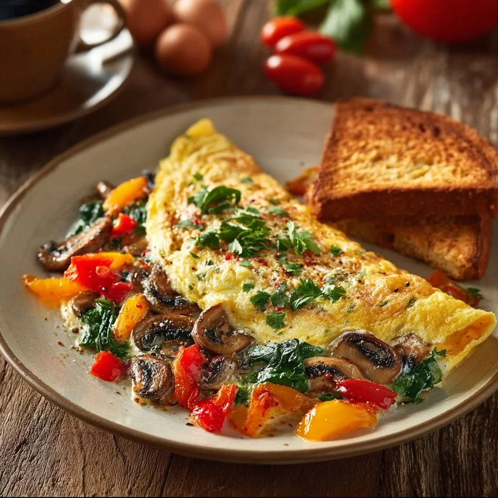 A colorful plate of healthy breakfast recipes including fruits, oats, and smoothies.