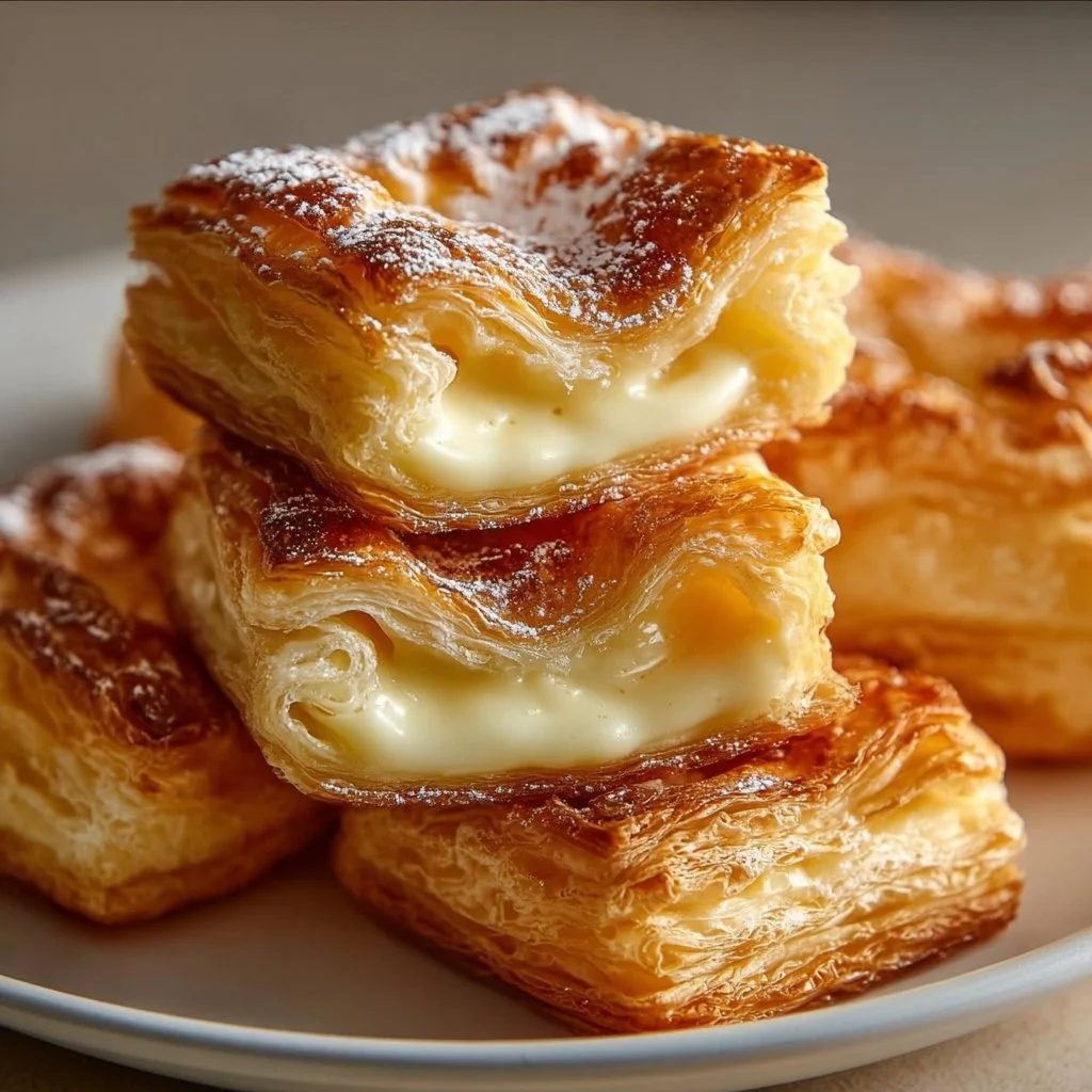 Freshly baked Mini Cheese Danish pastry with creamy cheese filling