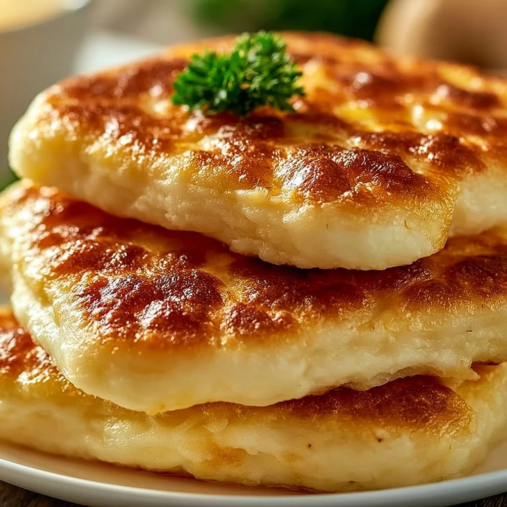 Fluffy Cottage Cheese Cloud Bread sliced on a wooden board
