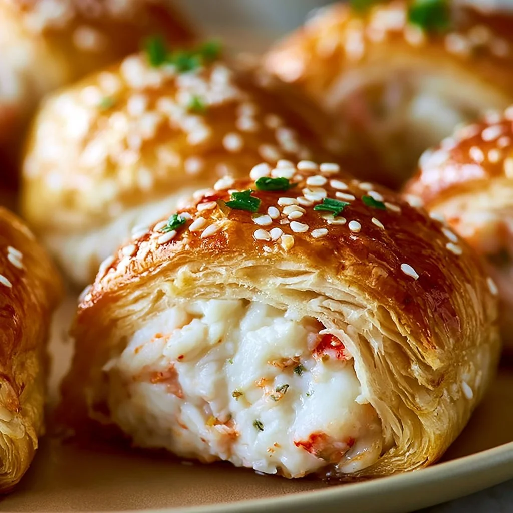 Delicious crab cheese rolls made with crescent dough and creamy filling