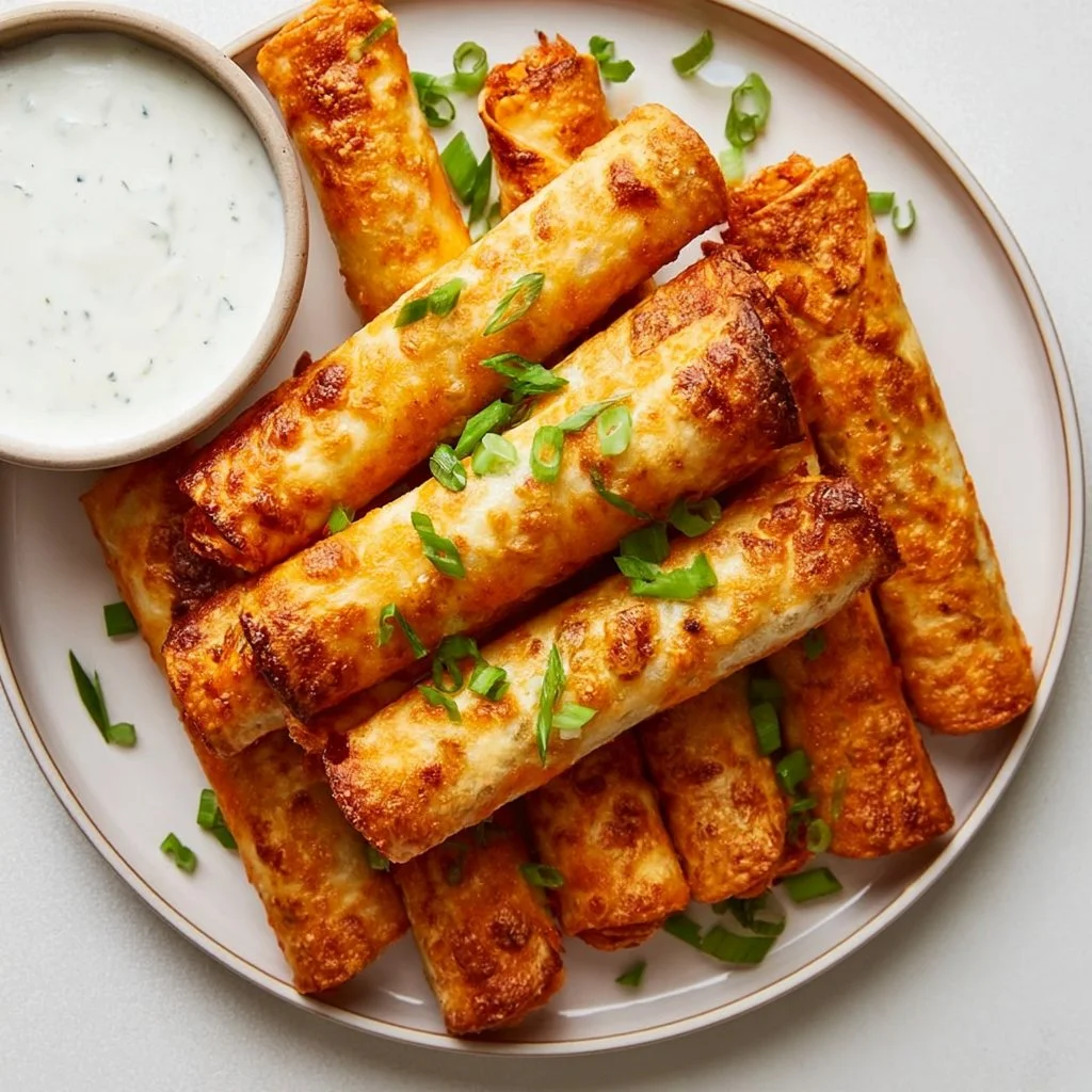 Spicy chicken and cheese-onion rolls freshly baked on a plate.