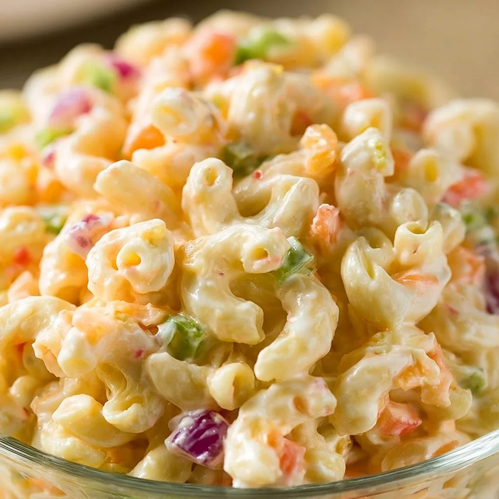 Bowl of low-carb mac and cheese topped with green herbs