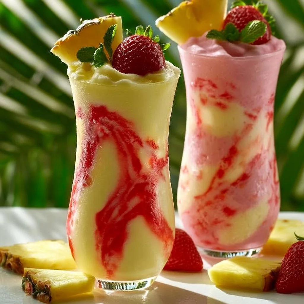 Colorful tropical drinks from Applebee's summer menu showcasing vibrant aesthetics.