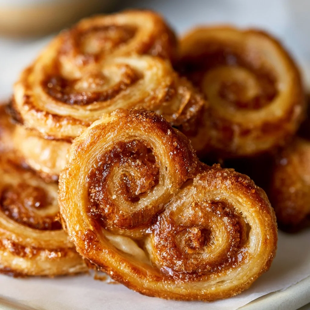 Delicious Apple Cinnamon Palmiers pastry with flaky texture and apple filling